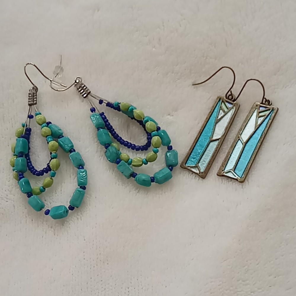 Boho Earring Bundle Beaded Beauty and Stunning Stain Glass Earrings
